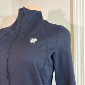 Navy Utility Jacket with Swan Logo